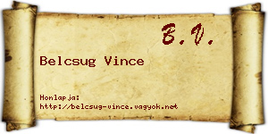 Belcsug Vince névjegykártya